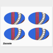 Sticker Ovale Ancre rouge (Feuille)