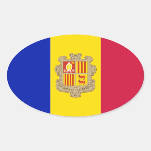 Sticker Ovale Andorre (Devant)