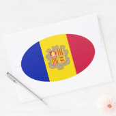 Sticker Ovale Andorre (Enveloppe)