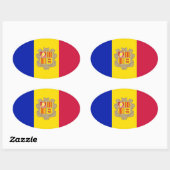 Sticker Ovale Andorre (Feuille)