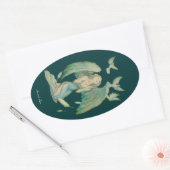 Sticker Ovale Ange de la paix 2 (Enveloppe)