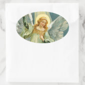 Sticker Ovale Ange de Noël (Sac)