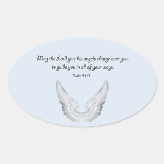 Sticker Ovale ange gardien (Devant)