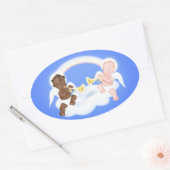 Sticker Ovale Angles sur le nuage (Enveloppe)