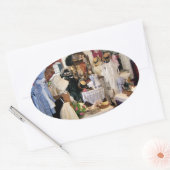 STICKER OVALE ANGLETERRE VICTORIENNE (Enveloppe)