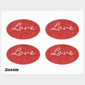 Sticker Ovale Anime Love - Personnaliser - (Feuille)
