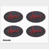 Sticker Ovale Anna en gothique (Feuille)