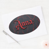 Sticker Ovale Anna In Gothic (Enveloppe)