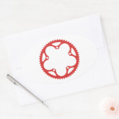 Sticker Ovale Anneau de chaîne (Enveloppe)