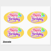 STICKER OVALE ANNIVERSAIRE (Feuille)