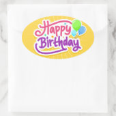 STICKER OVALE ANNIVERSAIRE (Sac)