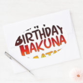 Sticker Ovale Anniversaire allemand Hakuna Matata Art Imprimer (Enveloppe)