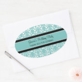 Sticker Ovale Anniversaire Merci Personnalisé Nom Favoriser Tags (Enveloppe)