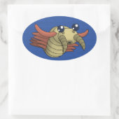 Sticker Ovale Anomalocaris - Les crevettes inhabituelles (Sac)