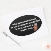 Sticker Ovale Anti Alexandria Ocasio-Cortez (Enveloppe)