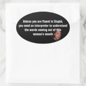 Sticker Ovale Anti Alexandria Ocasio-Cortez (Sac)