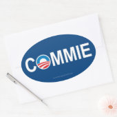 Sticker Ovale Antiobama Commie (Enveloppe)