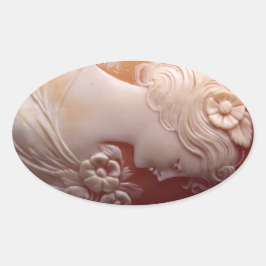 Sticker Ovale Antique Cameo (Devant)