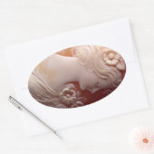 Sticker Ovale Antique Cameo (Enveloppe)