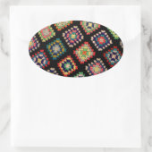 Sticker Ovale Antique Granny Carré classique Motif (Sac)