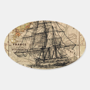 Sticker Ovale Antique Old General France