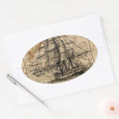 Sticker Ovale Antique Old General France (Enveloppe)