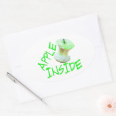 Sticker Ovale Apple à l'intérieur (Enveloppe)