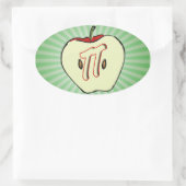 Sticker Ovale Apple Pi (secteur) (Sac)