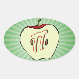 Sticker Ovale Apple pi (tarte)