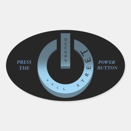 STICKER OVALE APPUYEZ SUR LE BOUTON ALIMENTATION (Devant)