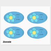 Sticker Ovale Aqua Sunshine Oval (Feuille)