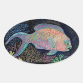 Sticker Ovale Aquarelle (Devant)