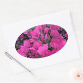 Sticker Ovale Aquarelle-Bougainvilliers (Enveloppe)