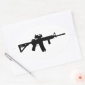 Sticker Ovale ar15 (Enveloppe)