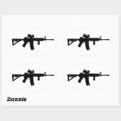 Sticker Ovale ar15 (Feuille)