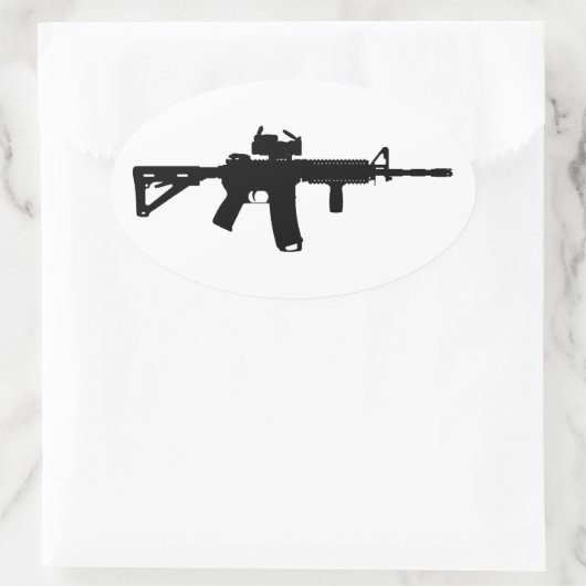 Sticker Ovale ar15 (Sac)