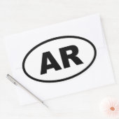 Sticker Ovale AR Arkansas (Enveloppe)