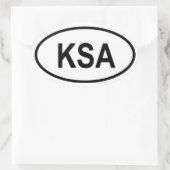 Sticker Ovale Arabie Saoudite "KSA" (Sac)