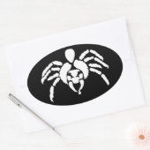 Sticker Ovale Araignée avec venin sur fang (Enveloppe)