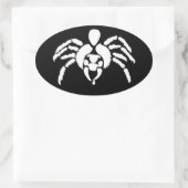 Sticker Ovale Araignée avec venin sur fang (Sac)