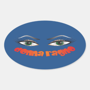Sticker Ovale Araignée/Spiderwoman/donna ragno