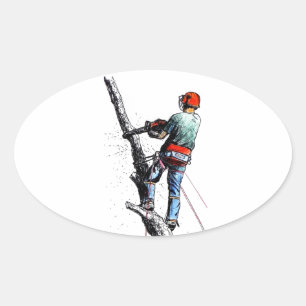 Sticker Ovale Arboriste Tree Surgeon
