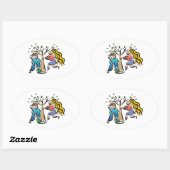 Sticker Ovale Arbre plante A (Feuille)