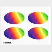 Sticker Ovale Arc-en-ciel (Feuille)