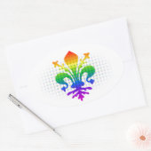 Sticker Ovale Arc-en-ciel (Enveloppe)