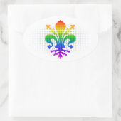 Sticker Ovale Arc-en-ciel (Sac)
