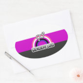 STICKER OVALE ARC-EN-CIEL GENDERFLUID (Enveloppe)