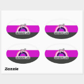 STICKER OVALE ARC-EN-CIEL GENDERFLUID (Feuille)