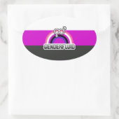 STICKER OVALE ARC-EN-CIEL GENDERFLUID (Sac)