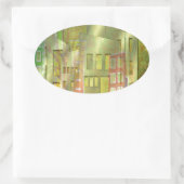 Sticker Ovale Architecture étonnante citadins accessoires d'art (Sac)